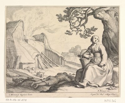 Mulher em um forno de cal de Cornelis Bloemaert (II)