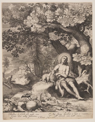 São João Batista numa paisagem de Cornelis Bloemaert