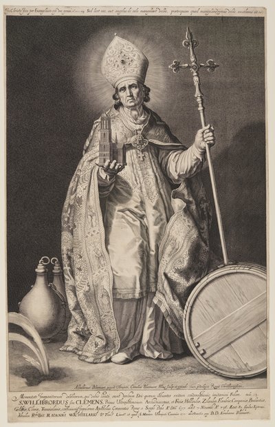 São Willibrord, placa 2, de Os Bispos de Utrecht de Cornelis Bloemaert