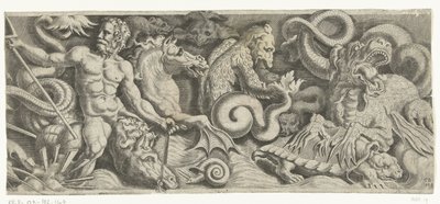 Friso com o triunfo de Neptuno, prato da direita de Cornelis Bos