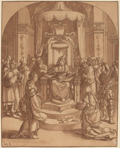 O Julgamento de Salomão, 1782. de Cornelis Brouwer