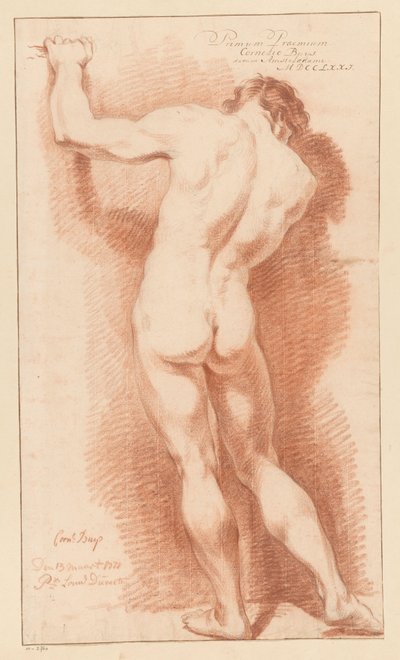 Nu masculino em pé, visto por trás (1º prémio 1771) de Cornelis Buys