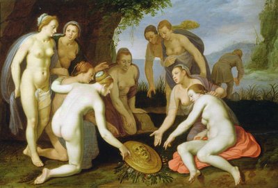 Uma cena da lenda de Perseu e Andrômeda de Cornelis Cornelisz van Haarlem