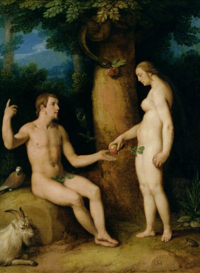 Adão e Eva, 1622 de Cornelis Cornelisz van Haarlem