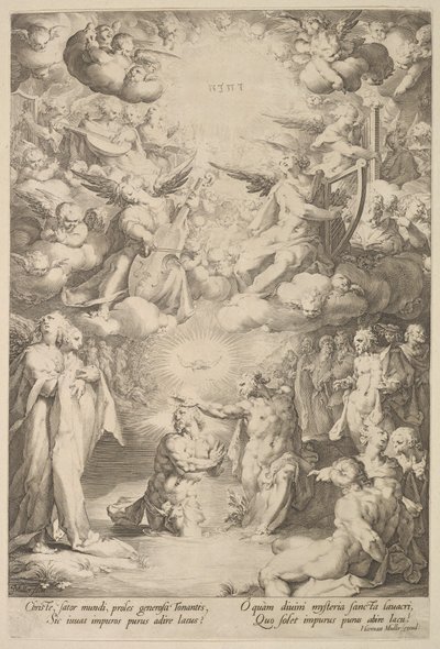 Batismo de Cristo, c. 1600 de Cornelis Cornelisz van Haarlem