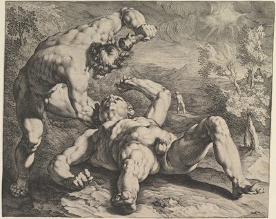 Caim matando Abel, c. 1591 de Cornelis Cornelisz van Haarlem
