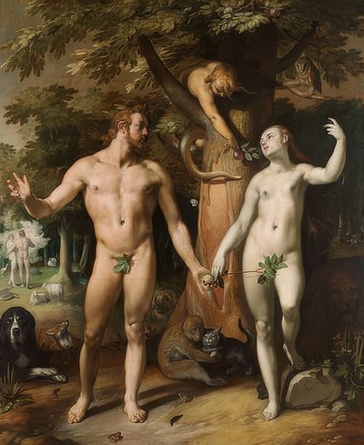 A queda. 1592 de Cornelis Cornelisz. van Haarlem