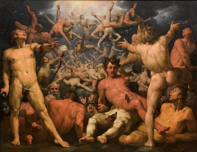 A Queda dos Titãs (The Titanomachia), 1588-90 de Cornelis Cornelisz van Haarlem