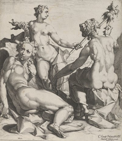 Os Três Destinos, c. 1589 de Cornelis Cornelisz van Haarlem