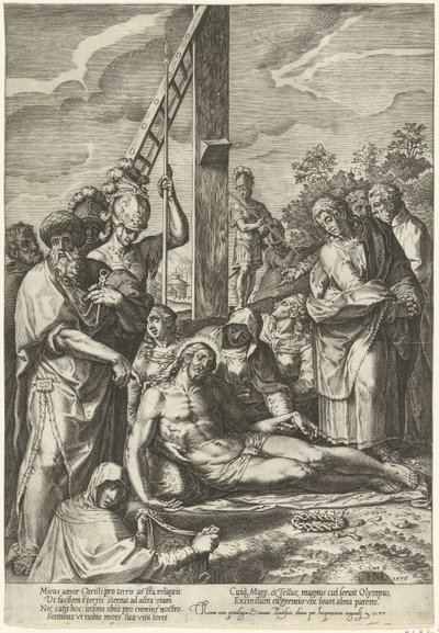 Lamentação de Cristo sob a Cruz de Cornelis Cort