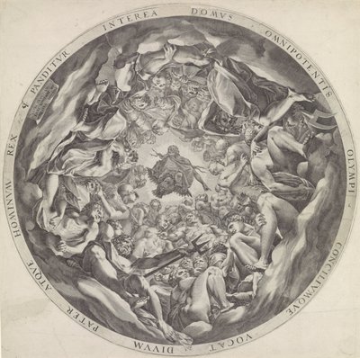Encontro de Deuses no Olimpo de Cornelis Cort