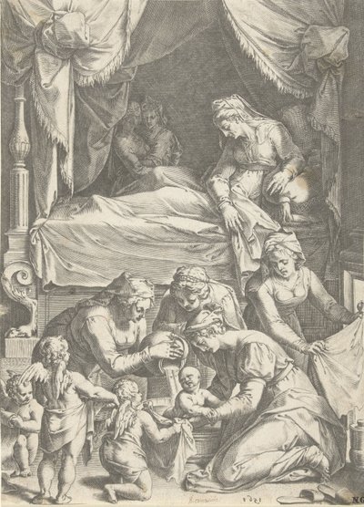 Nascimento da Virgem de Cornelis Cort