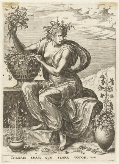 Flora Deusas e Ninfas (título da série) de Cornelis Cort