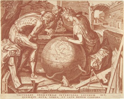 Geometria (Geometria) As Sete Artes Liberais (título da série) de Cornelis Cort