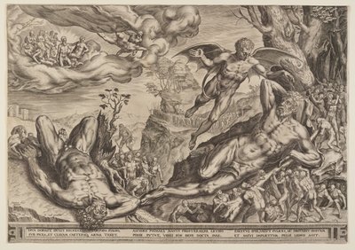 Hércules sitiado por pigmeus de Cornelis Cort