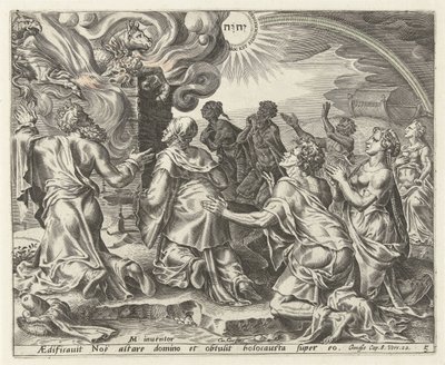 O sacrifício de Noé
História de Noé (título da série) de Cornelis Cort