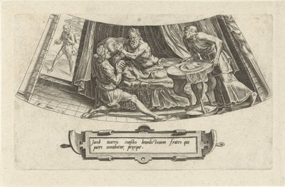 Jacob recebe a bênção paterna de Isaac
A história de Jacob (título da série) de Cornelis Cort