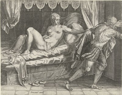 José e a esposa de Potiphar de Cornelis Cort