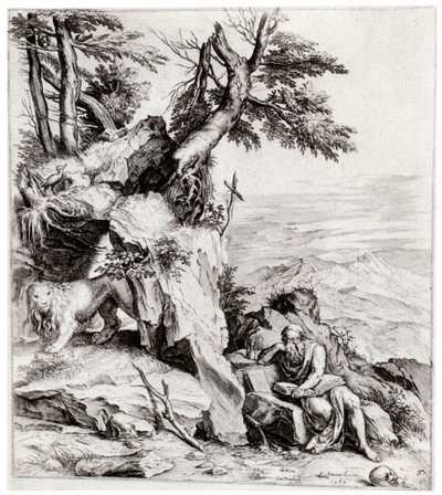 Paisagem com São Jerônimo, século XVI, 1937 de Cornelis Cort
