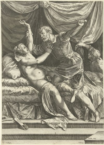 Lucretia em Sextus de Cornelis Cort