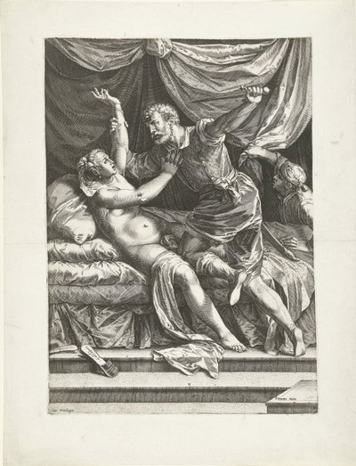 Lucretia em Sextus de Cornelis Cort