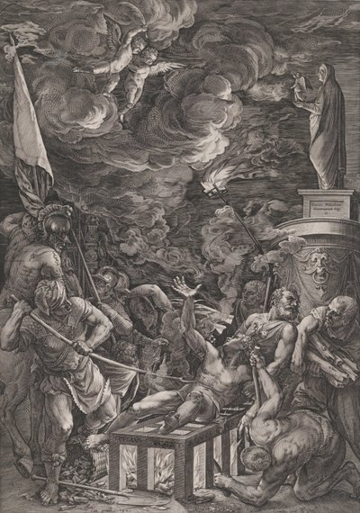 Martírio de São Lourenço, 1571. de Cornelis Cort