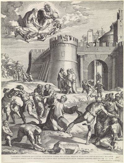 Apedrejamento de Santo Estêvão de Cornelis Cort