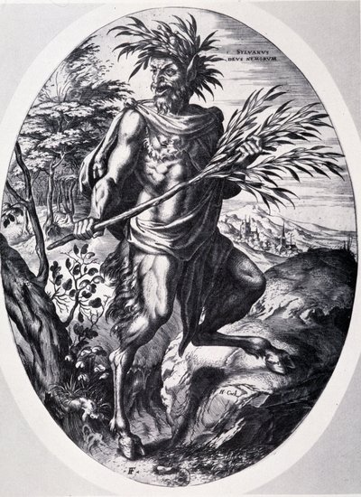 Sylvain, deus das florestas de Cornelis Cort de Cornelis Cort