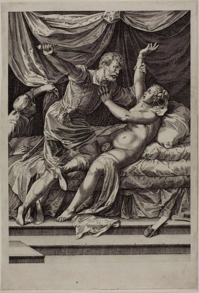 Tarquínio e Lucrécia de Cornelis Cort