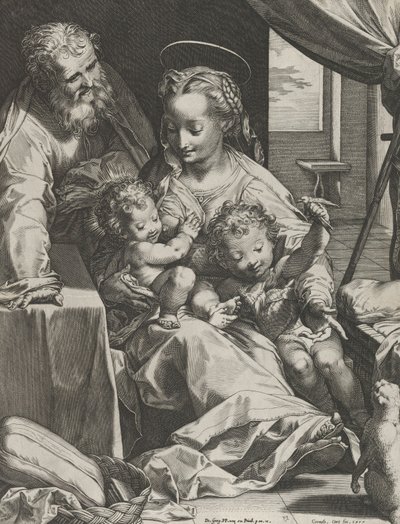 A Sagrada Família, 1577. de Cornelis Cort
