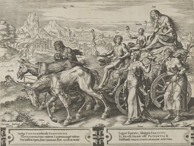The Triumph of Want, do The Cycle of the Vicissitudes of Human Affairs, placa 6, 1564. de Cornelis Cort