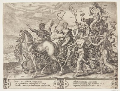 O triunfo da inveja de Cornelis Cort