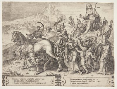 O triunfo da humildade de Cornelis Cort