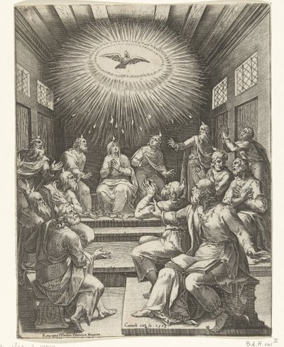 Derramamento do Espírito Santo de Cornelis Cort