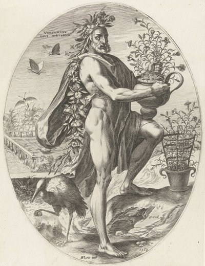 vertumnus Deuses da Agricultura (título da série) de Cornelis Cort