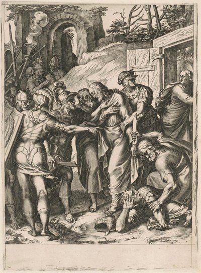 A Traição de Cristo de Cornelis Cort, after Girolamo Muziano