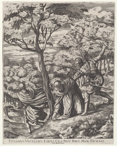 O Assassinato de São Pedro Mártir de Cornelis Cort, after Titian