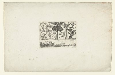 Linha de flores sobre a paisagem Flores e paisagens (título da série) de Cornelis Danckerts (I)