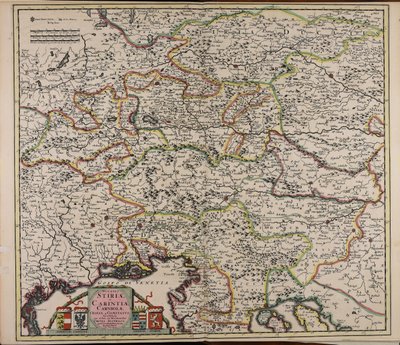 Ducatus Stiriae et Carintiae Carniolae Cilleiae que comitatus nova tabula que et pars est meridionalior circuli Austriaci de Cornelis Danckerts