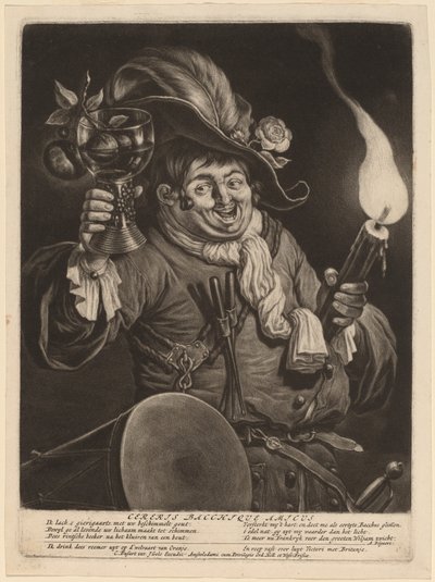 Cereris Bacchique Amicus (Amigo de Ceres e Baco) de Cornelis Dusart