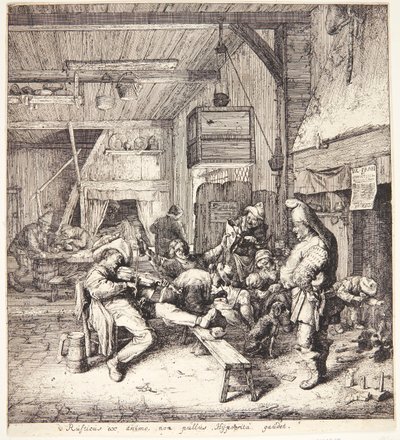 Tocador de violino numa taberna de Cornelis Dusart