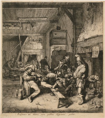 Violinista numa estalagem de Cornelis Dusart