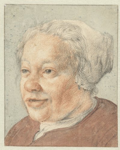 Cabeça de mulher, três quartos à esquerda de Cornelis Dusart