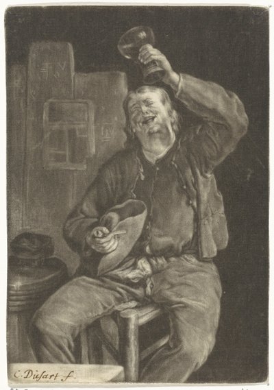 Bebedores a rir de Cornelis Dusart