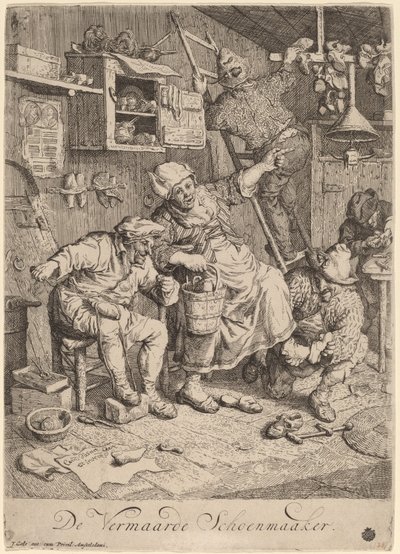O sapateiro alegre de Cornelis Dusart