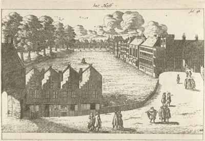 Vista do Buitenhof
Het Hoff (título sobre o objecto) de Cornelis Elandts