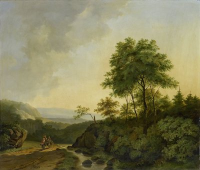 Vista das montanhas de Harz de Cornelis Francois Roos