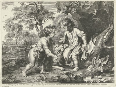 João Batista e Cristo como Crianças de Cornelis Galle (I) (possibly)