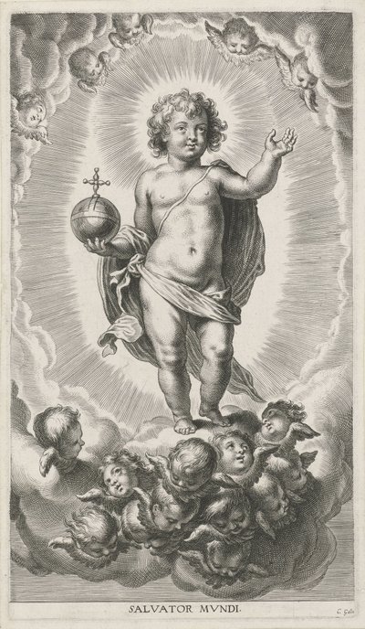 Cristo criança com maçã imperial de Cornelis Galle (I)
