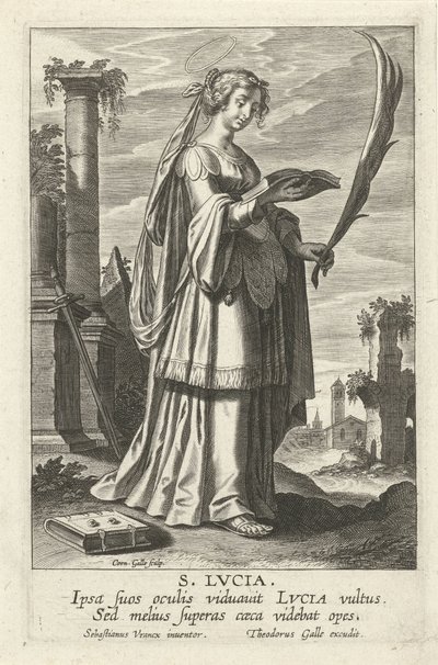 H. Lúcia
Speculum Illustrium Virginum (título da série) de Cornelis Galle (I)